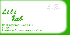 lili rab business card
